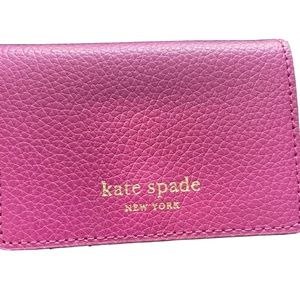kate spade Micro Tri-fold Eva Bajarose Pink NWT